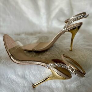 Jessica Simpson Milliana Gold/Shimmer Sand High Heels